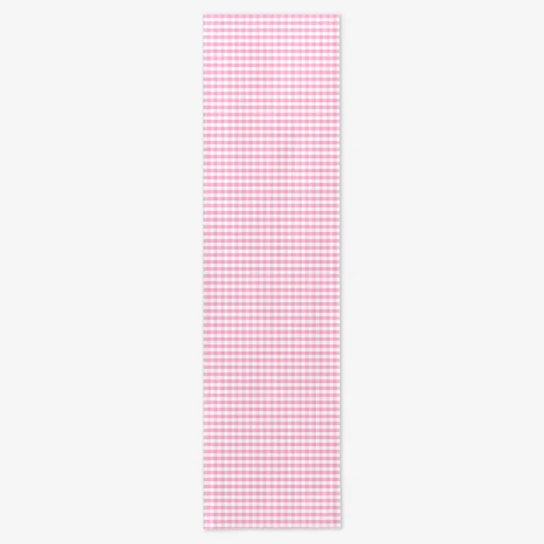 Bieżnik różowa kratka 40x150 cm