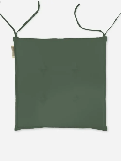 Poduszka na krzesło ziemna zieleń 40x40 cm