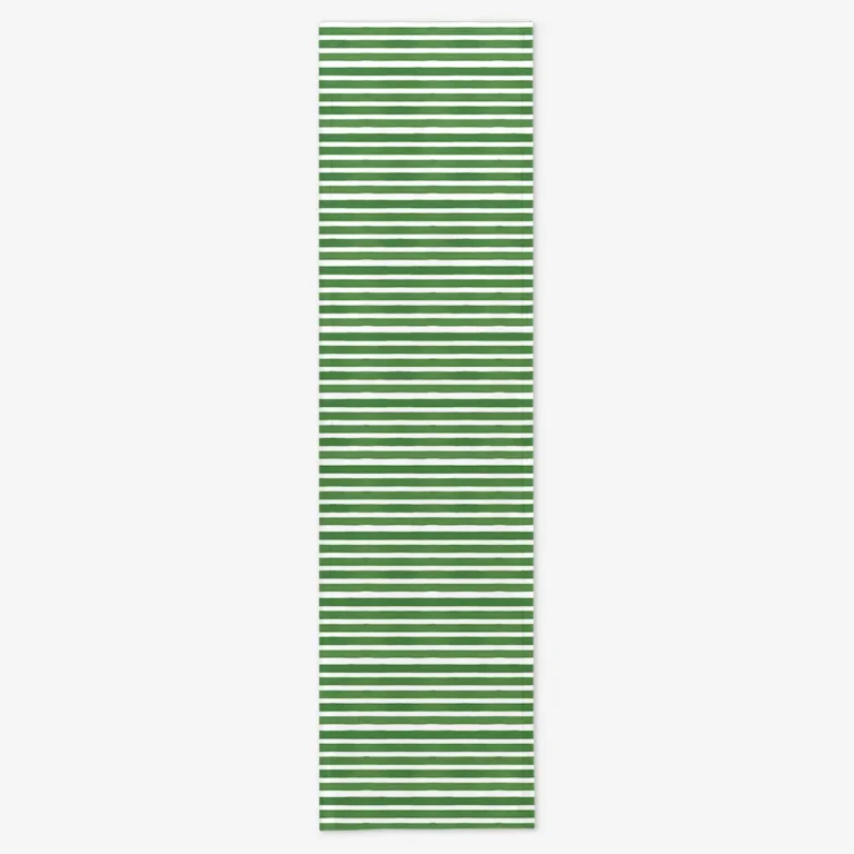 Bieżnik zielone paski 40x150 cm