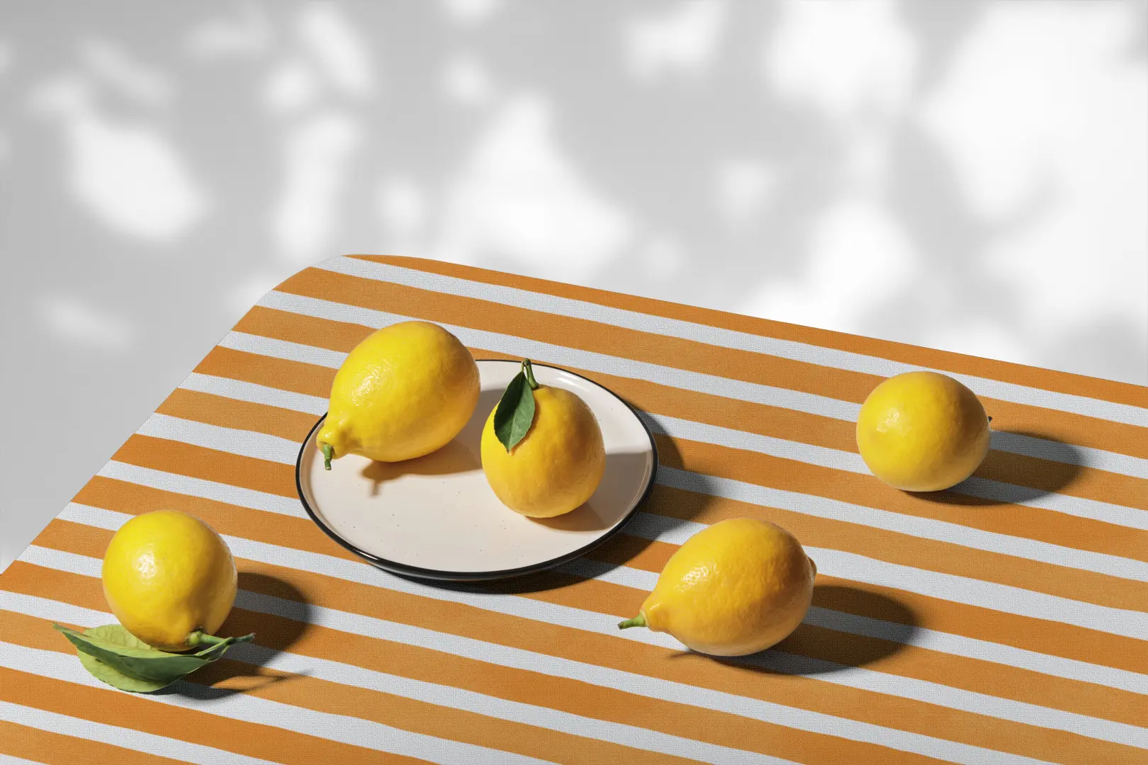 Obrus pomarańczowe paski 100x100 cm