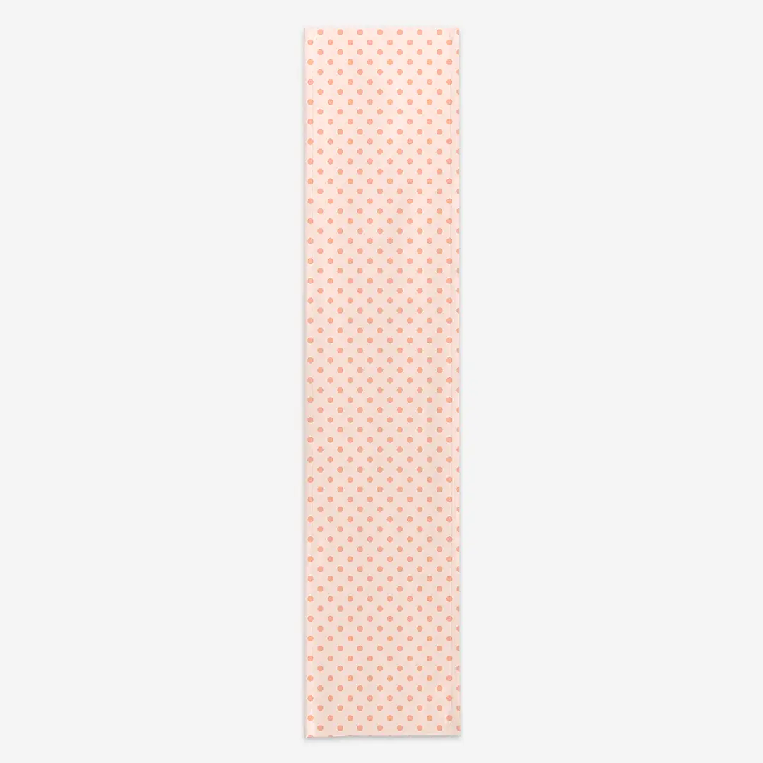 Bieżnik brzoskwiniowe kropki 40x180 cm
