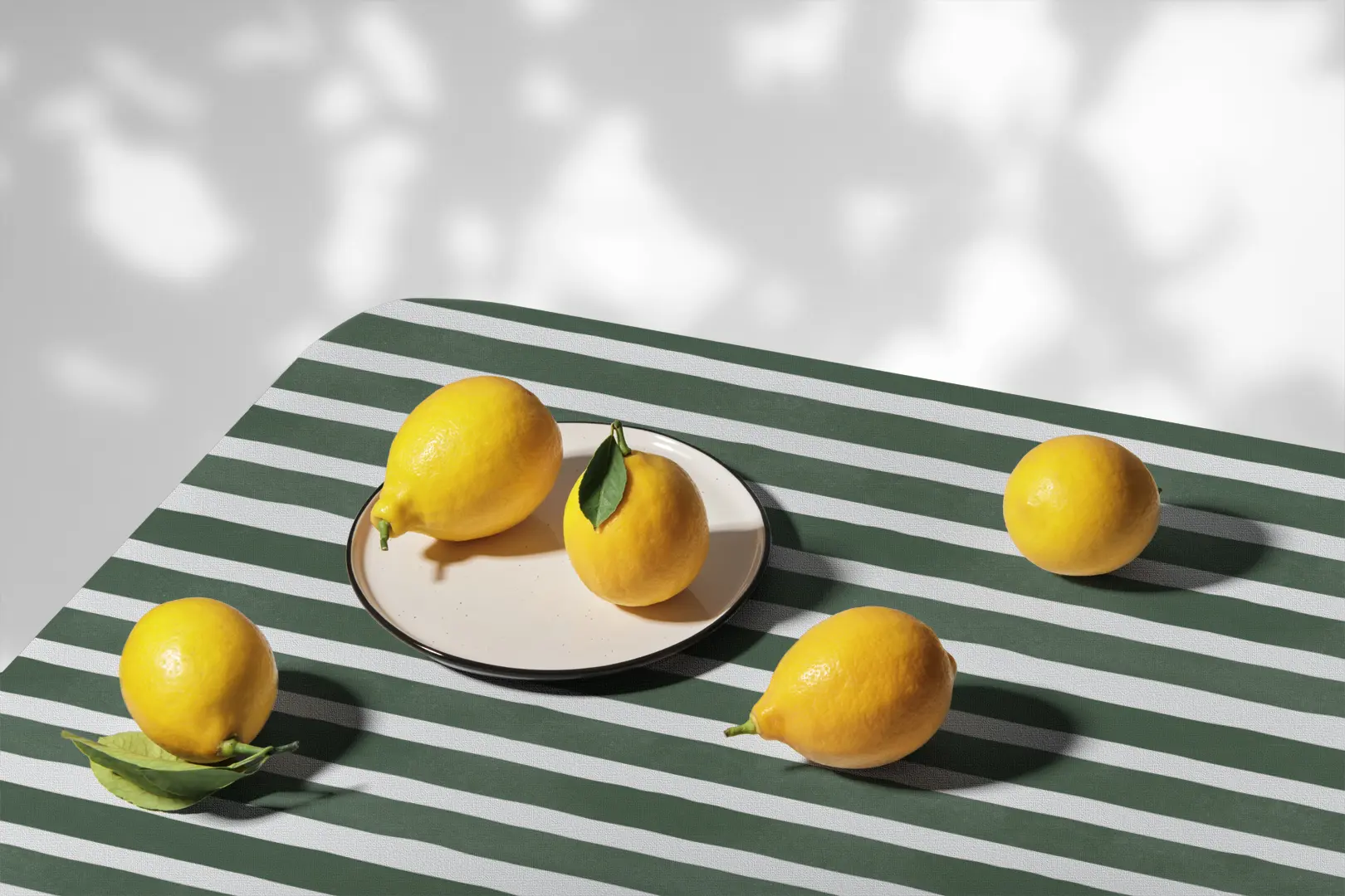 Obrus ciemnozielone paski 100x100 cm