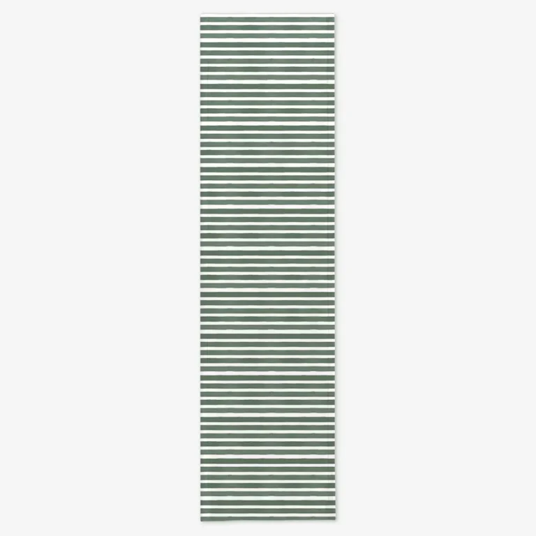 Bieżnik ciemnozielone paski 40x150 cm