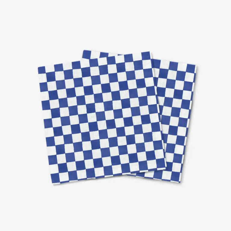 Serwetki niebieska krata 40x40 cm