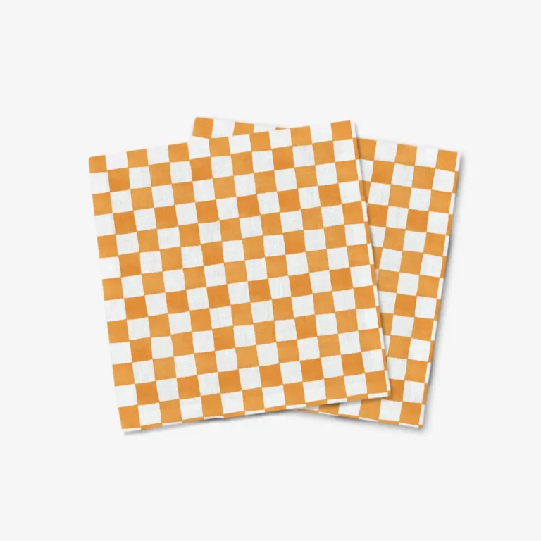 Serwetki pomarańczowa krata 40x40 cm