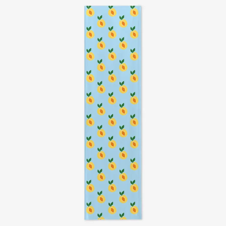 Bieżnik brzoskwinie niebieskie tło 40x150 cm