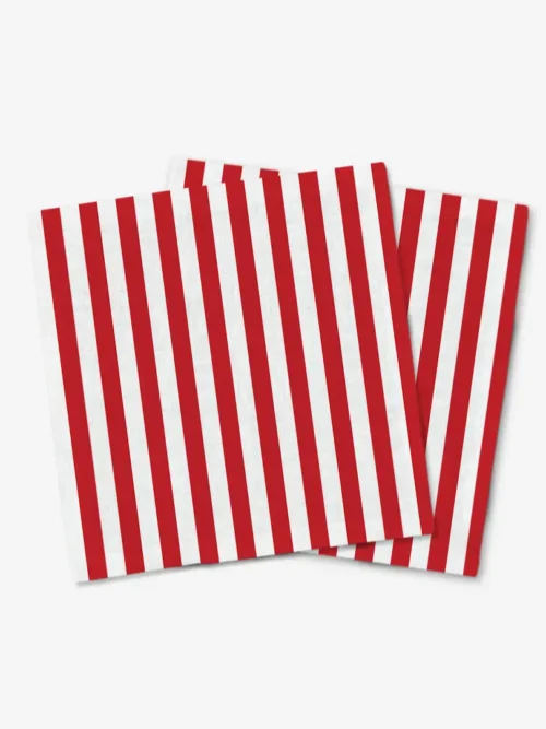 Serwetki świąteczne czerwone paski 2 cm 40x40 cm