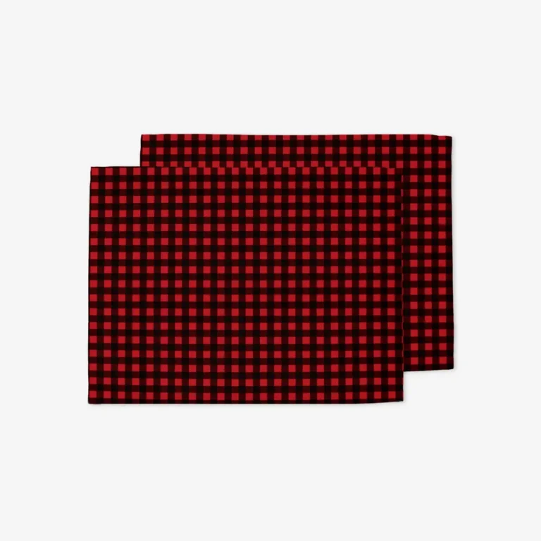 Podkładki czarno czerwona kratka 35x45 cm
