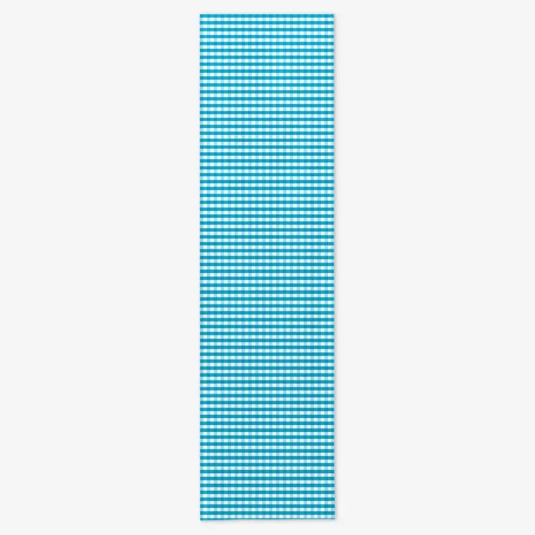 Bieżnik błękitna kratka 40x150 cm