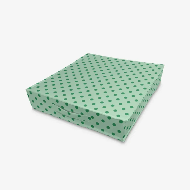 Poduszka na podłogę zielone kropki 50x50 cm