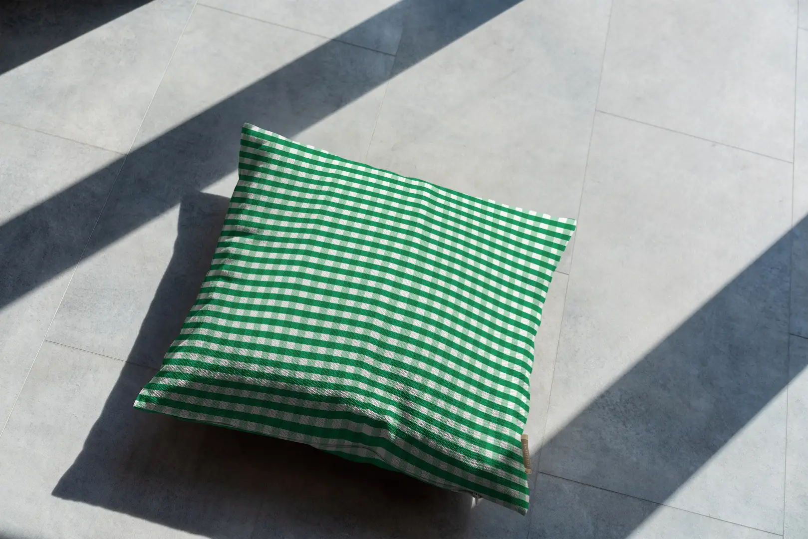 Poduszka - zielona kratka - obrazek 3