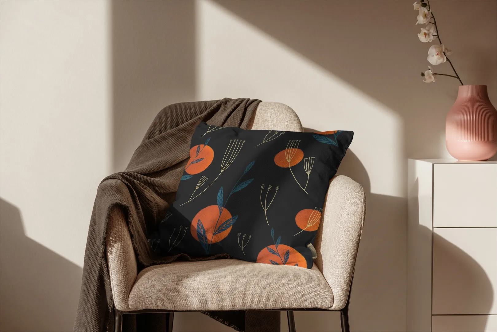 Poduszka - Black leaf sunset - obrazek 3