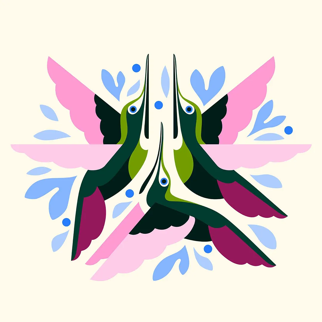 Poduszka - Kolibry - obrazek 2