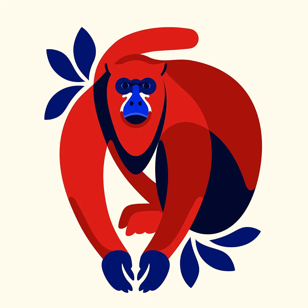 Poduszka - Howler monkey - obrazek 2