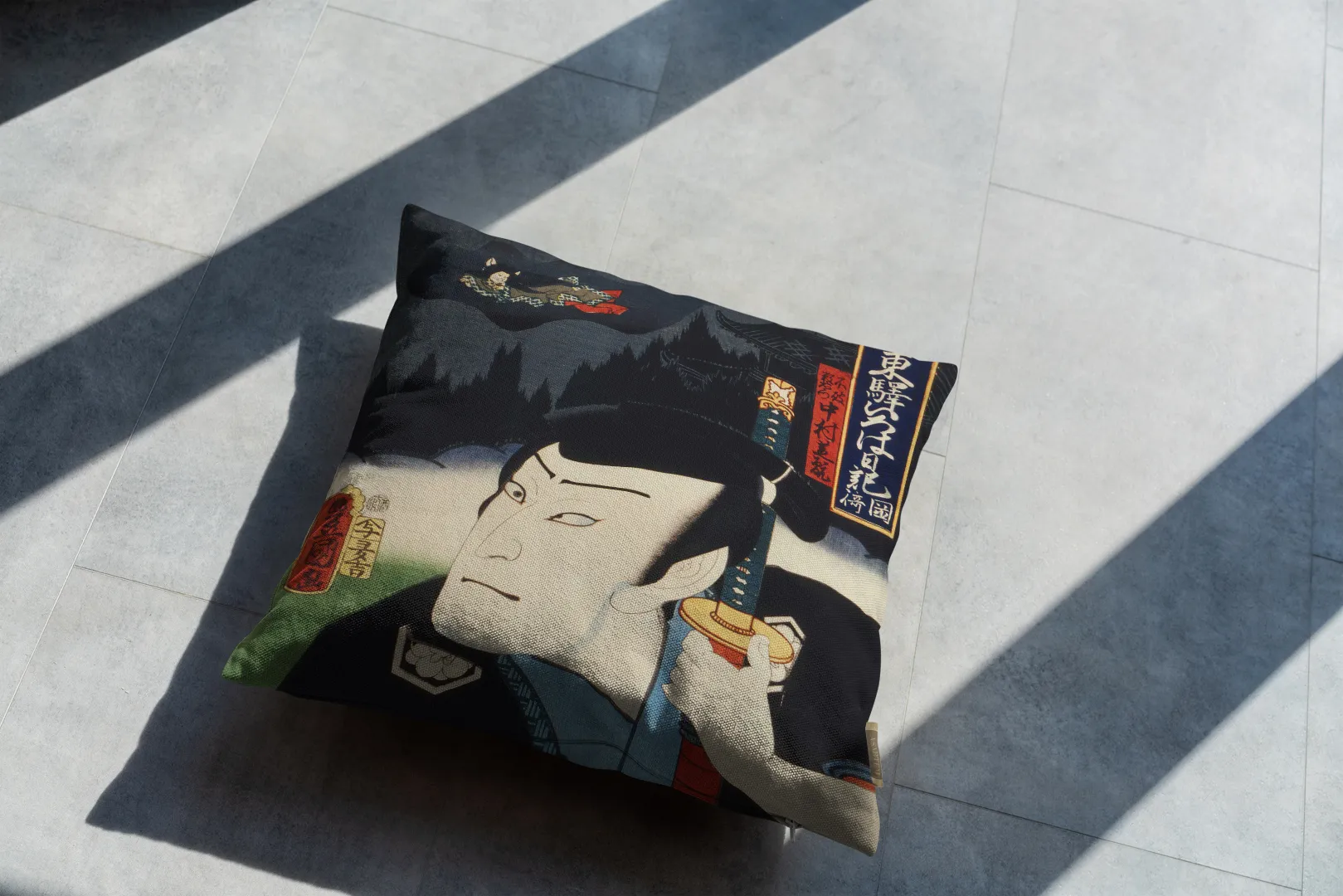Poduszka - Japoński wojownik 5 - Ukiyo-e - obrazek 3