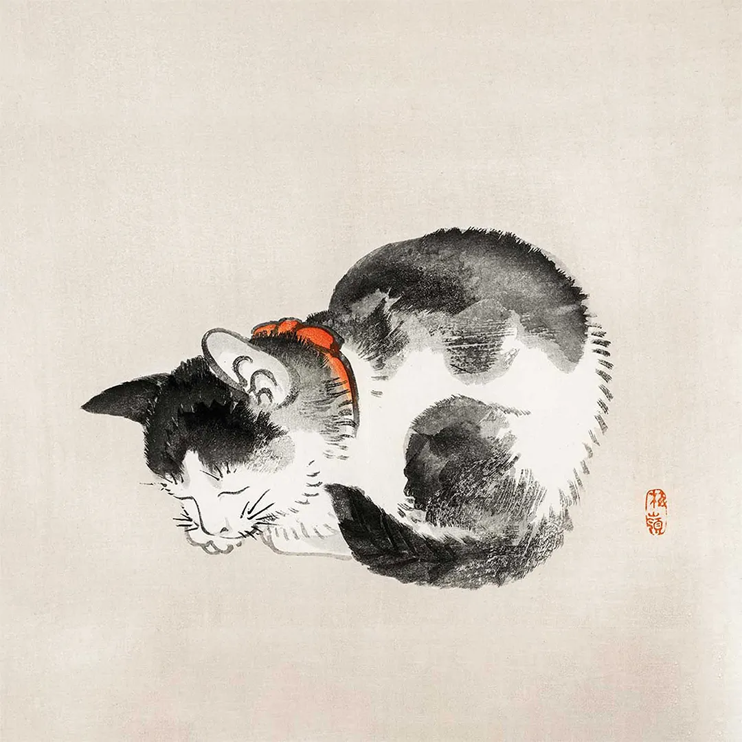 Poduszka - Kot - Ukiyo-e - obrazek 2