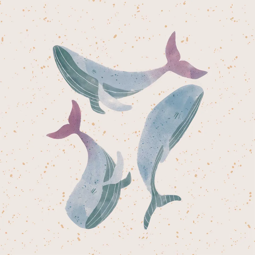 Poduszka - Three whales - obrazek 2