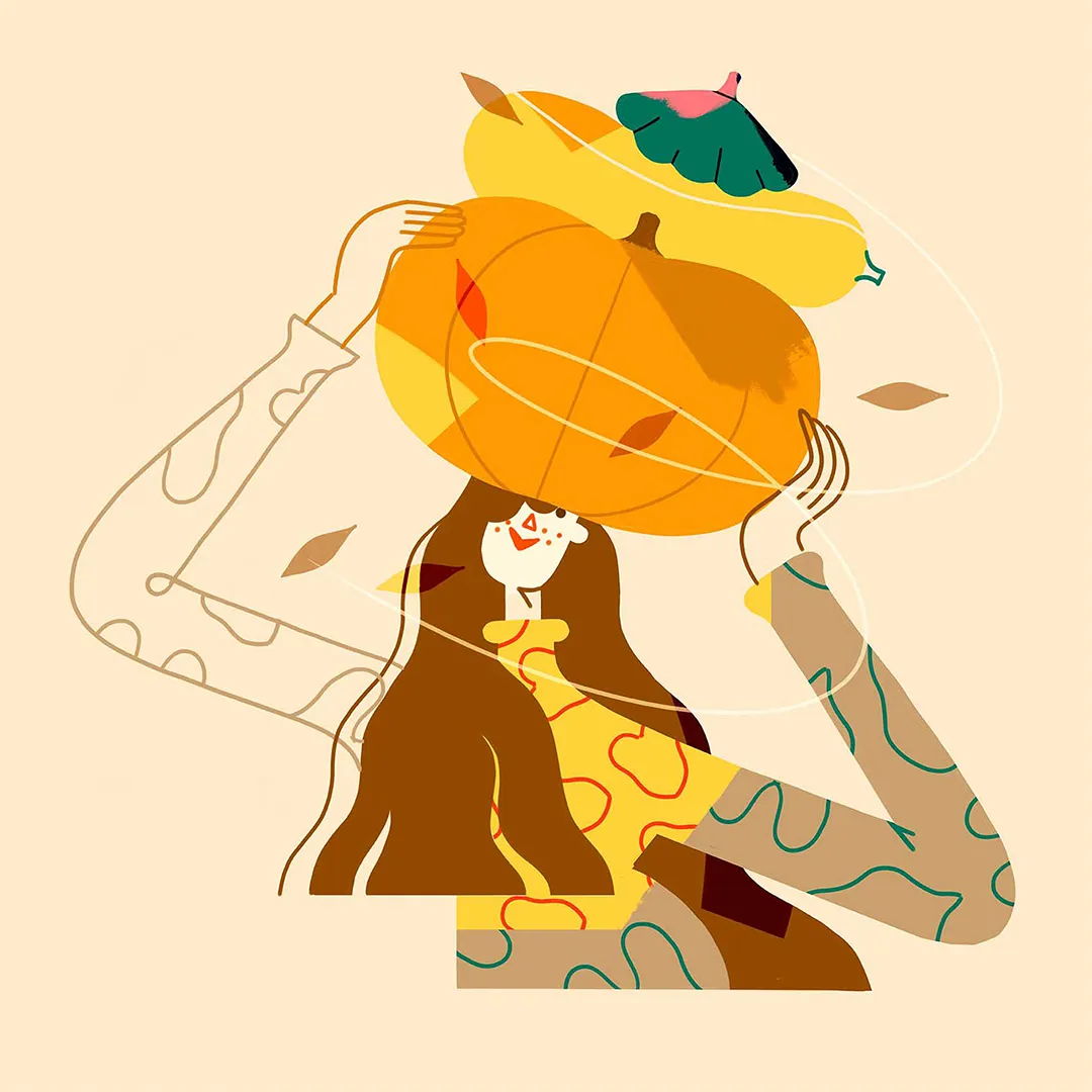 Poduszka - Pumpkin lady - obrazek 2