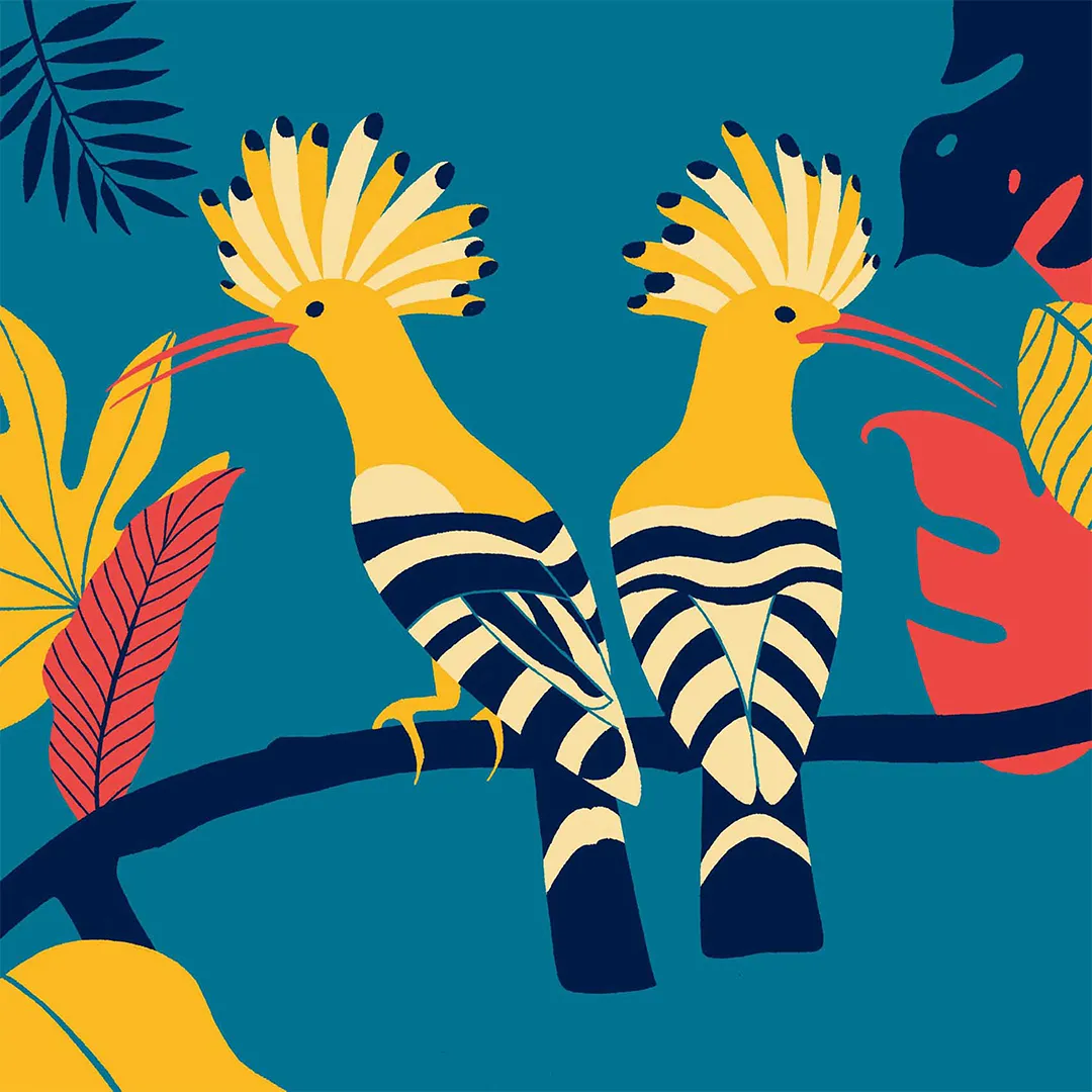 Poduszka - Eurasian hoopoe - obrazek 2