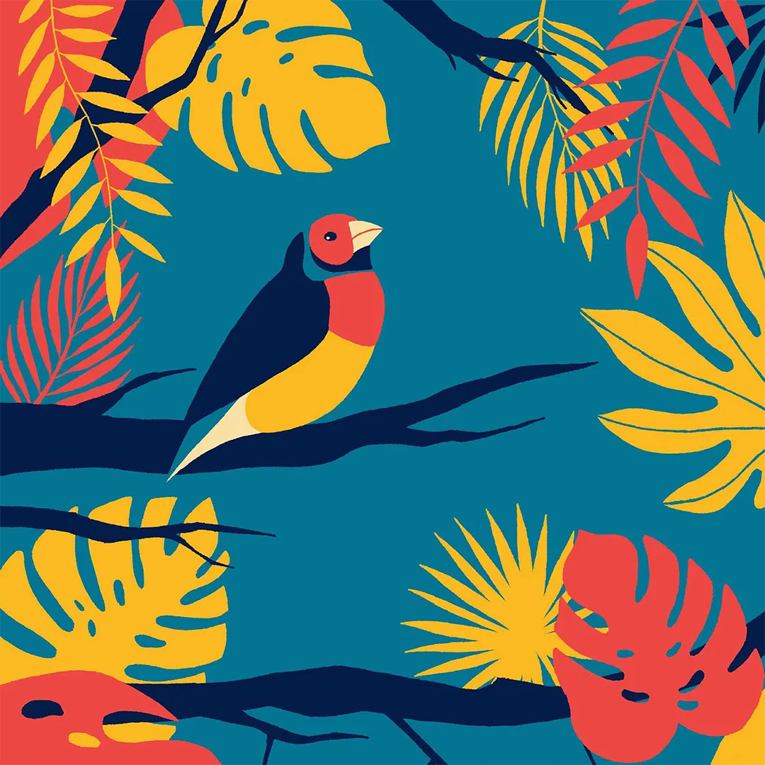 Poduszka - Gouldian finch - obrazek 2
