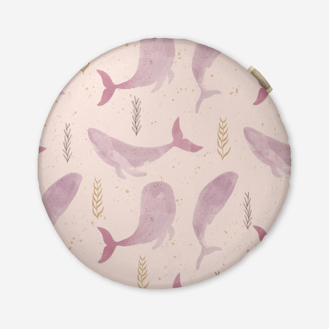 Poduszka na krzesło - Pink whales - obrazek 6
