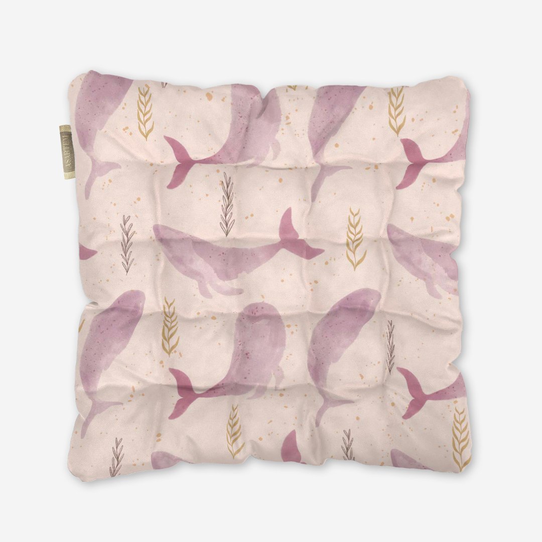 Poduszka na krzesło - Pink whales - obrazek 4