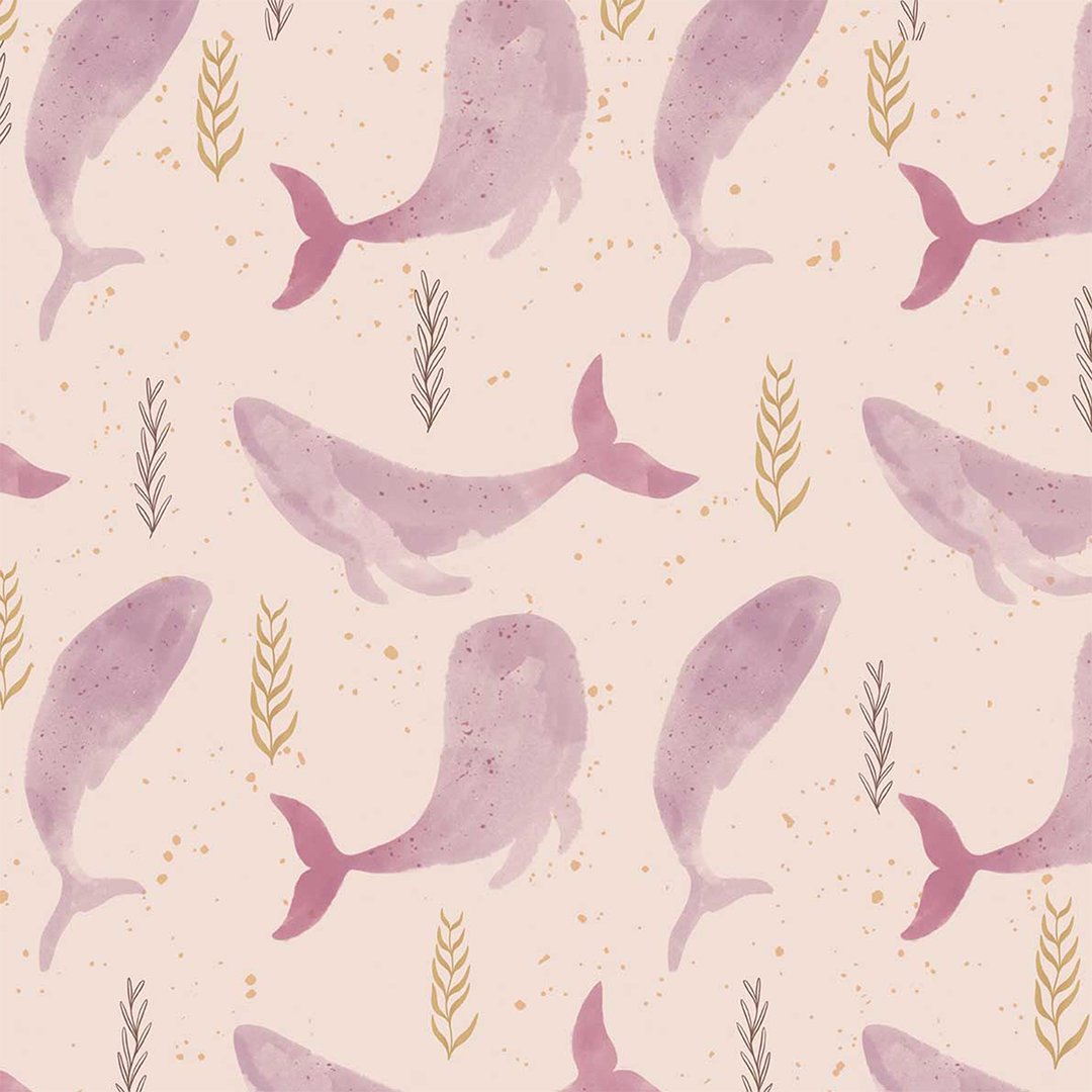 Poduszka na krzesło - Pink whales - obrazek 2