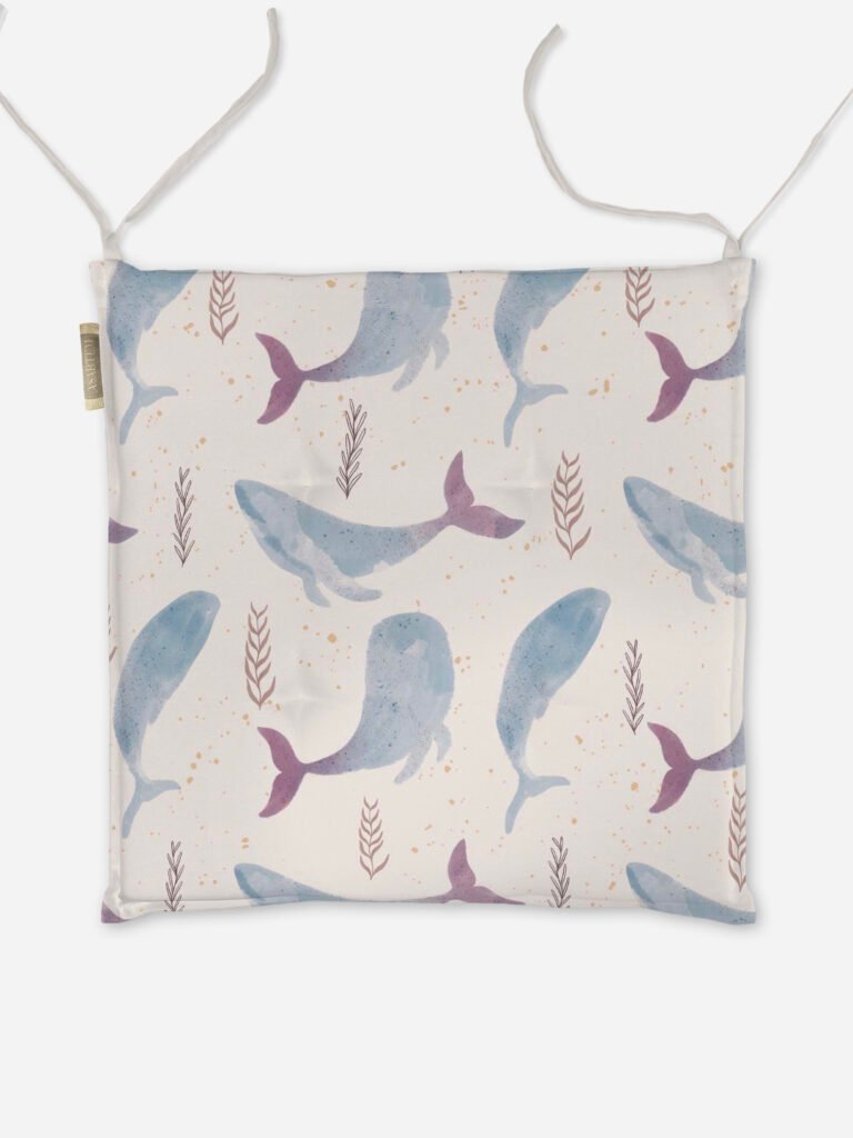 Poduszka na krzesło Whales 40x40 cm