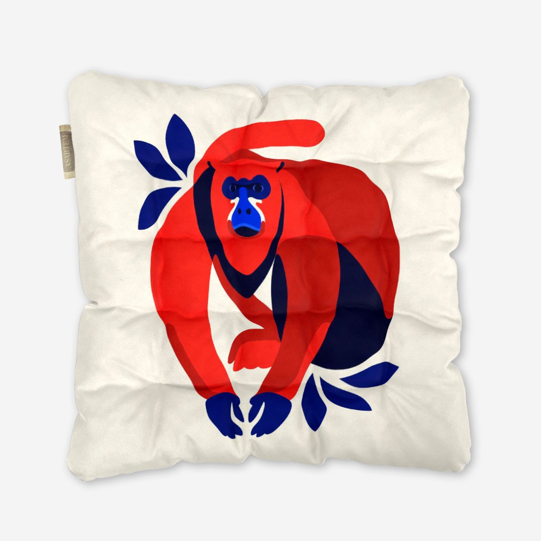 Poduszka na krzesło - Howler monkey - obrazek 4
