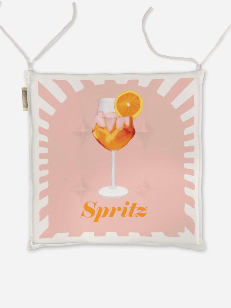 Poduszka na krzesło Retro aperol 40x40 cm