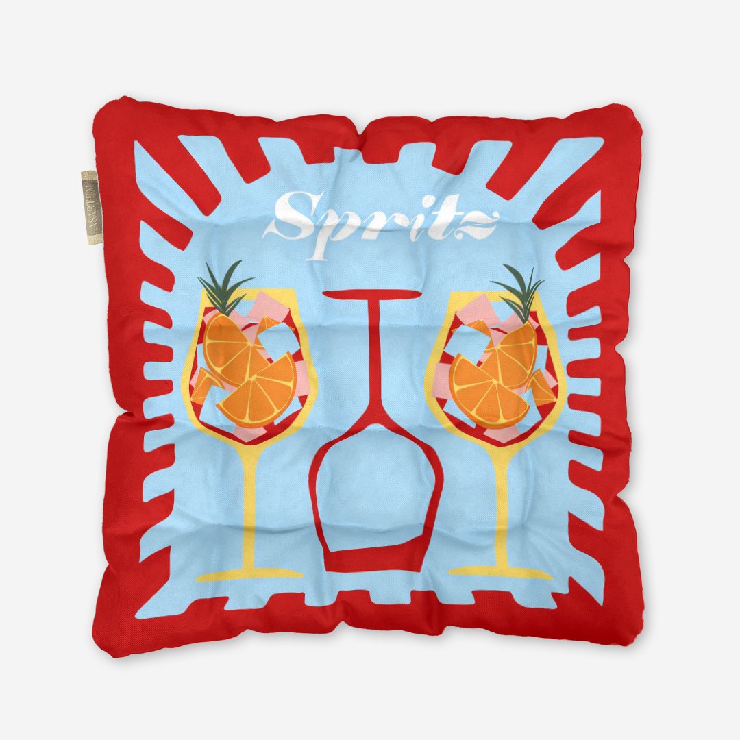Poduszka na krzesło - Red aperol - obrazek 4