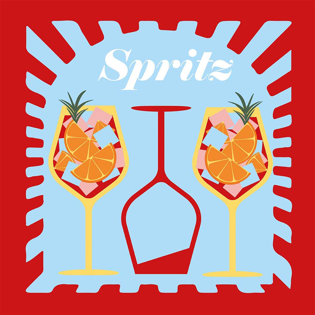 Poduszka na krzesło - Red aperol - obrazek 2