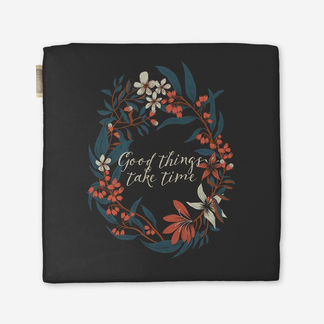Poduszka na krzesło - Good Things Take Time - obrazek 5
