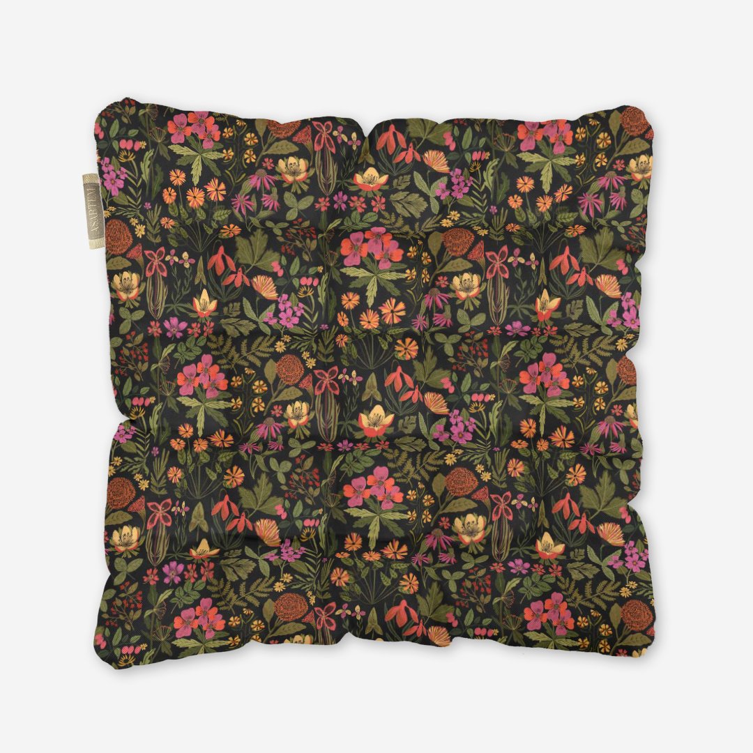 Poduszka na krzesło - Kwiatowy pattern - obrazek 4
