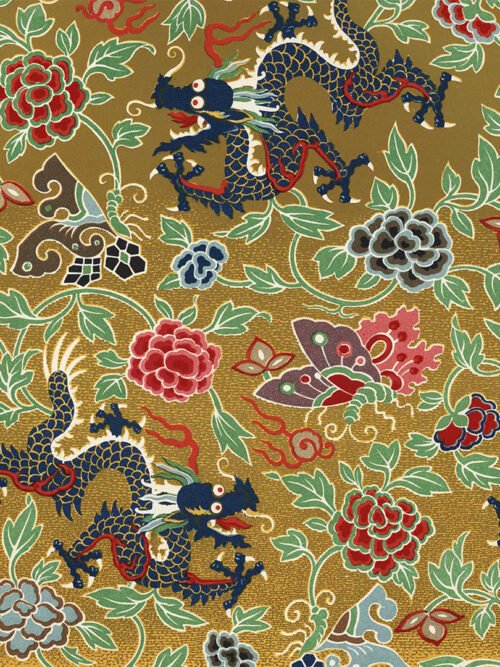 Poduszka na krzesło Smoki wśr&oacute;d kwiat&oacute;w 20x20 cm