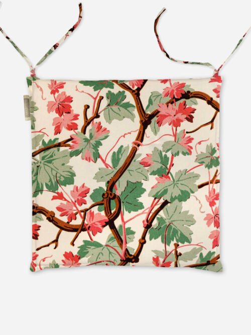 Poduszka na krzesło R&oacute;żowa winorośl 40x40 cm