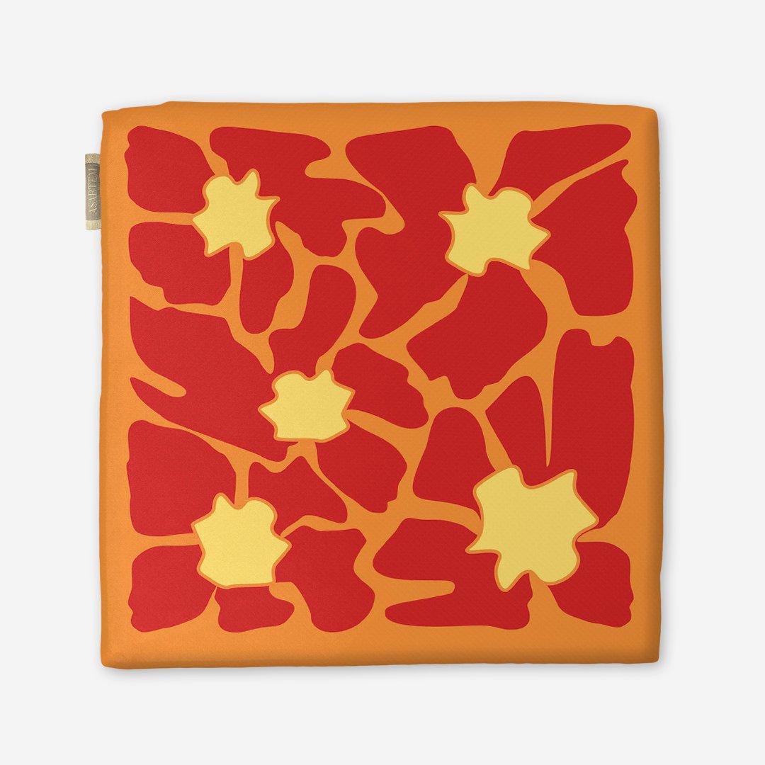 Poduszka na krzesło - Abstract flowers - obrazek 5