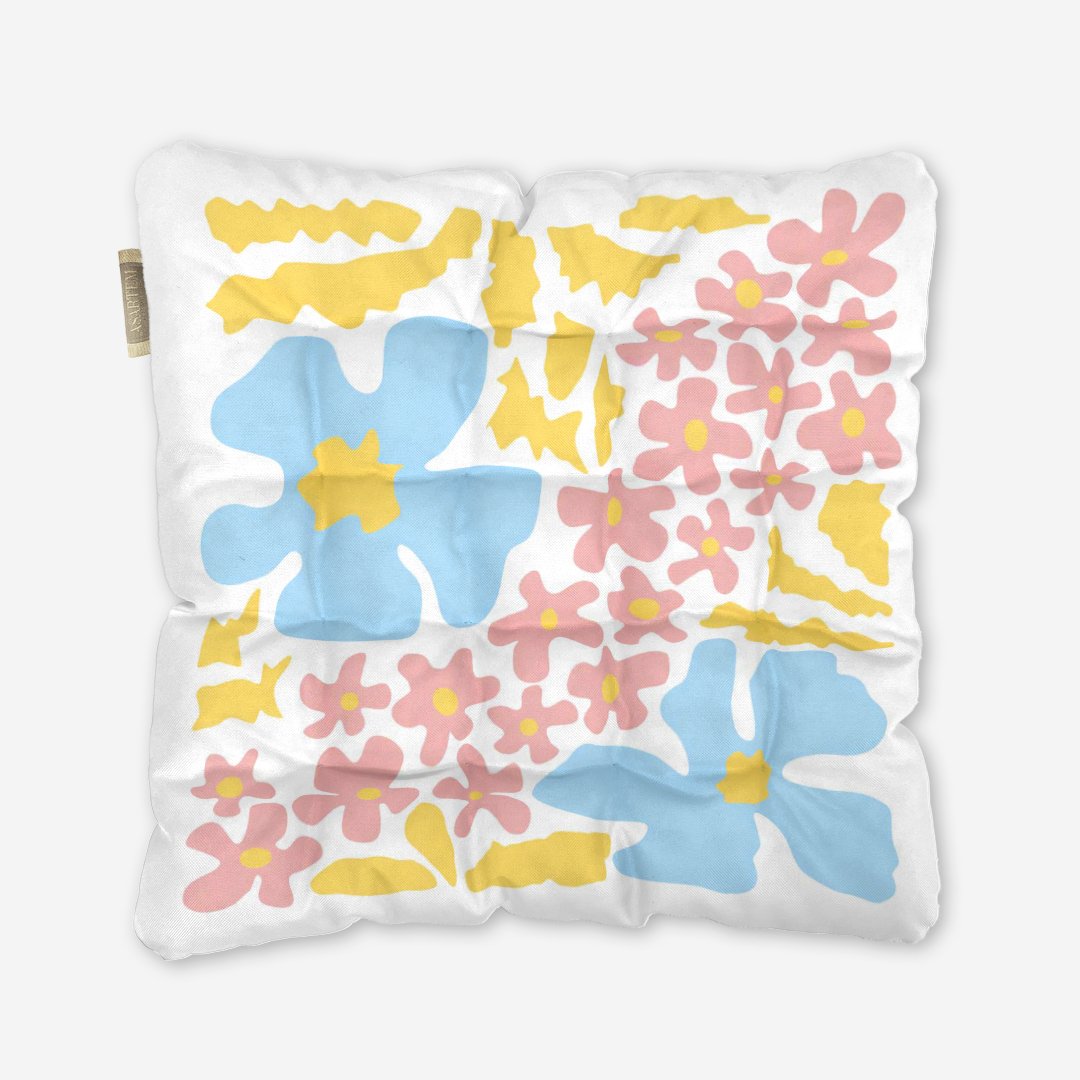Poduszka na krzesło - Colorful flowers - obrazek 4