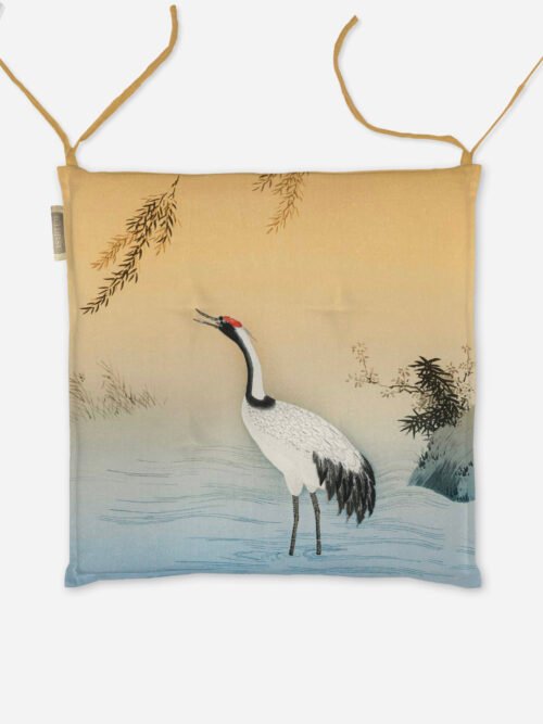 Poduszka na krzesło Żuraw i zachodzące słońce 40x40 cm