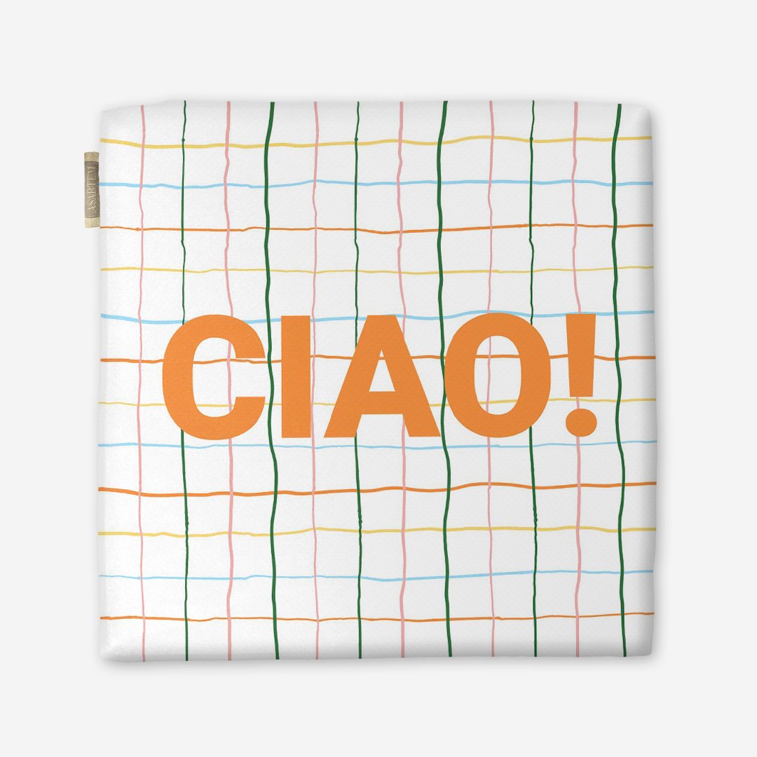 Poduszka na krzesło - Ciao - kratka - obrazek 5