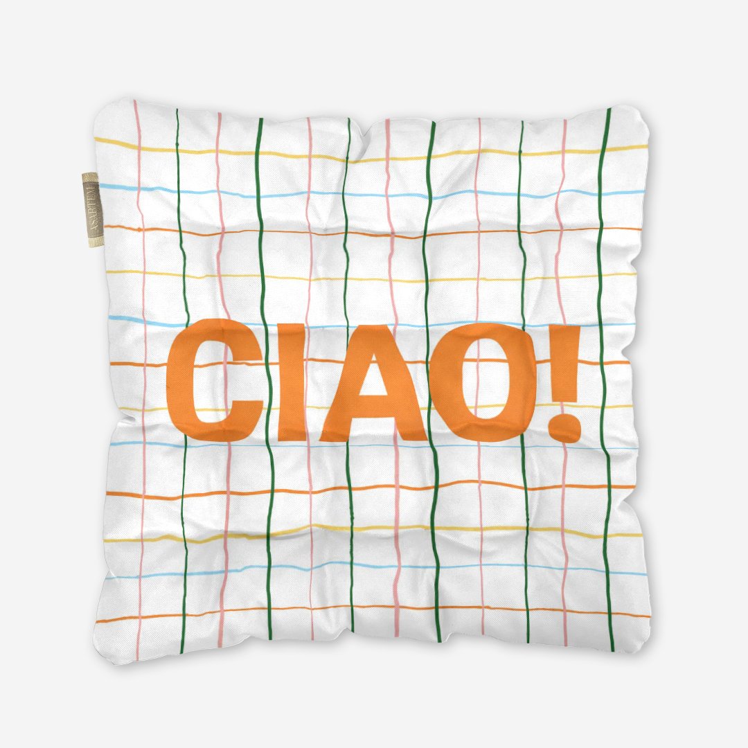 Poduszka na krzesło - Ciao - kratka - obrazek 4