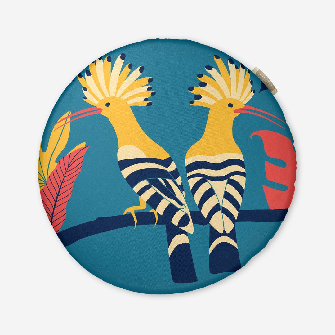 Poduszka na krzesło - Eurasian hoopoe - obrazek 6