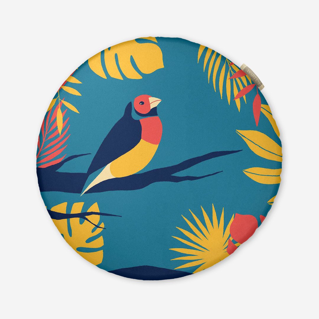 Poduszka na krzesło - Gouldian finch - obrazek 6