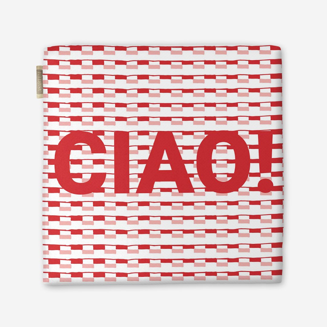 Poduszka na krzesło - Ciao czerwone - obrazek 5