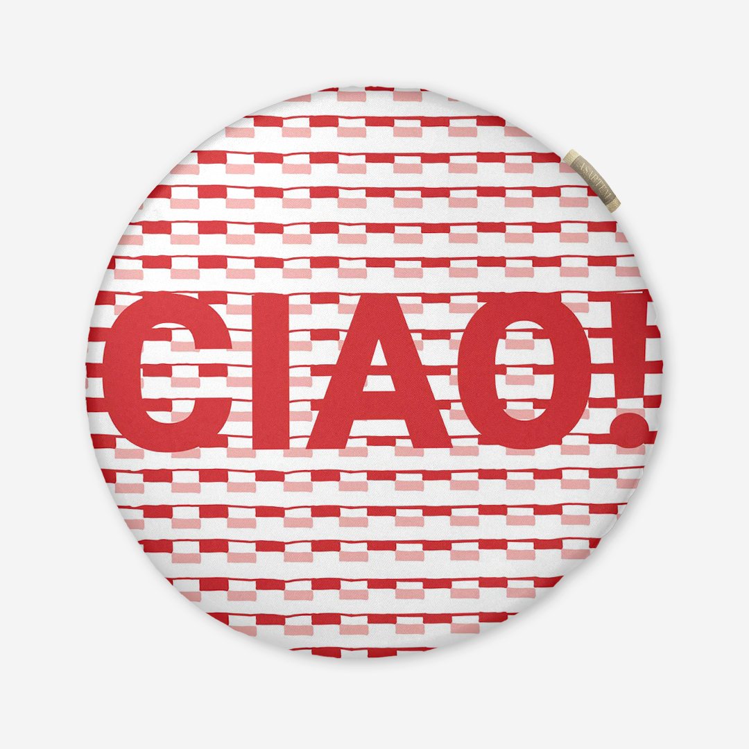 Poduszka na krzesło - Ciao czerwone - obrazek 6