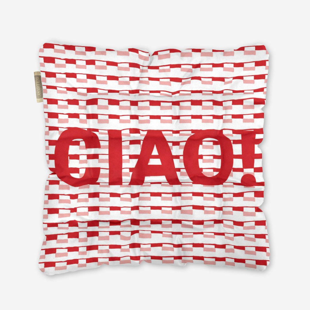 Poduszka na krzesło - Ciao czerwone - obrazek 4