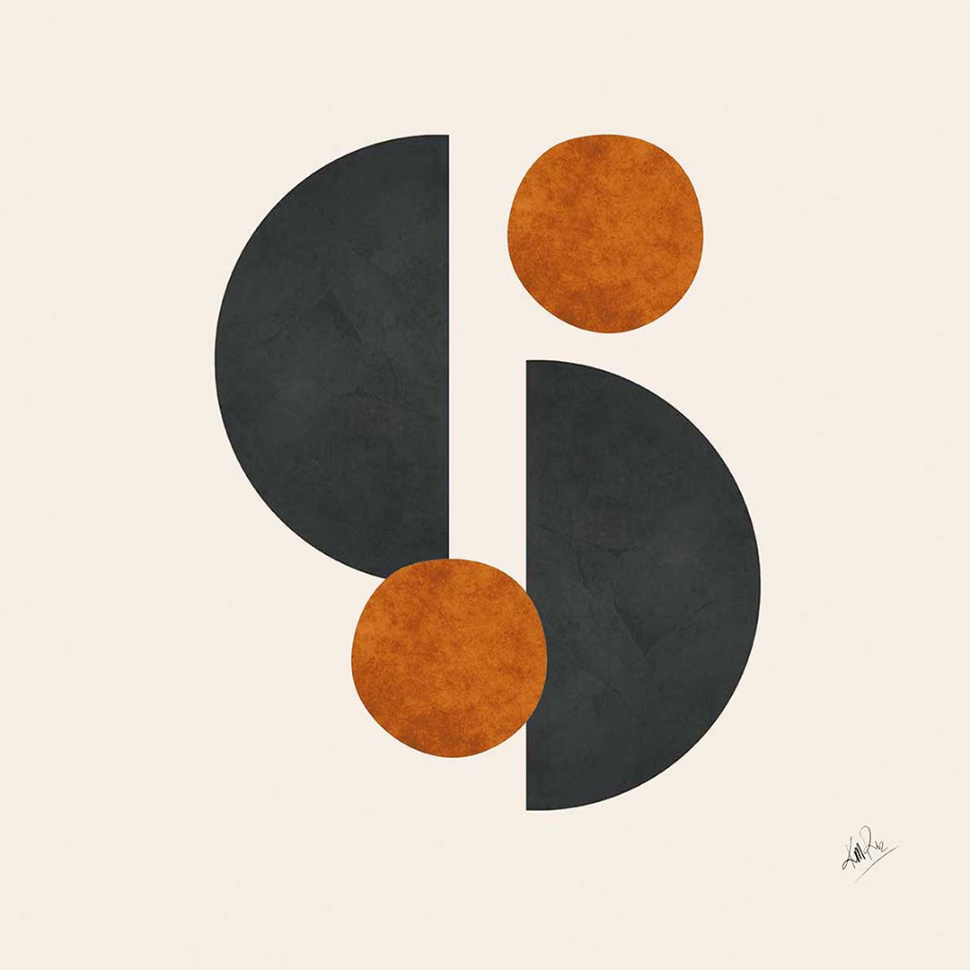 Poduszka na krzesło - GEOMETRIC HALF - obrazek 2