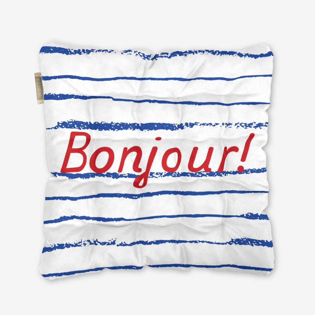 Poduszka na krzesło - Bonjour - obrazek 4