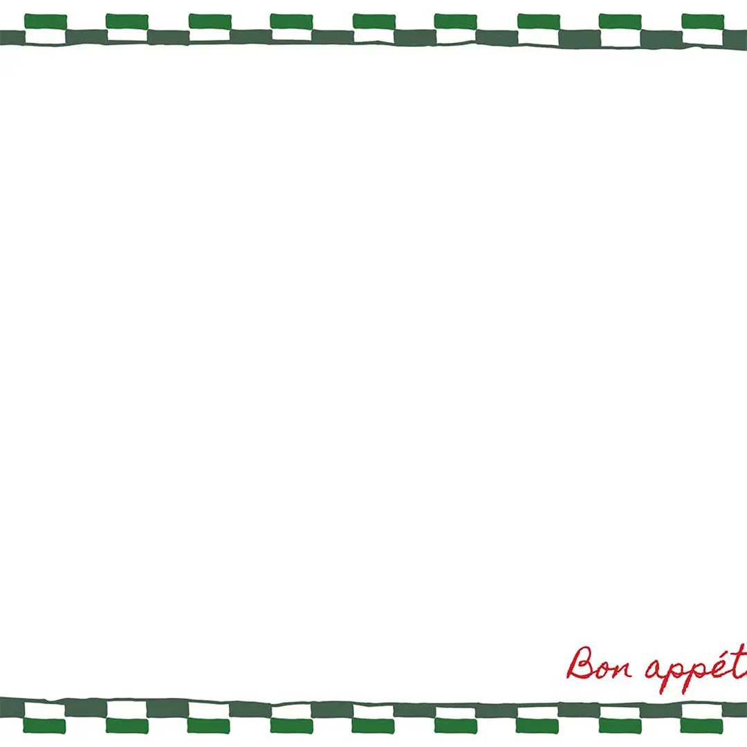 Podkładki - bon appetit - zielona kratka - obrazek 2
