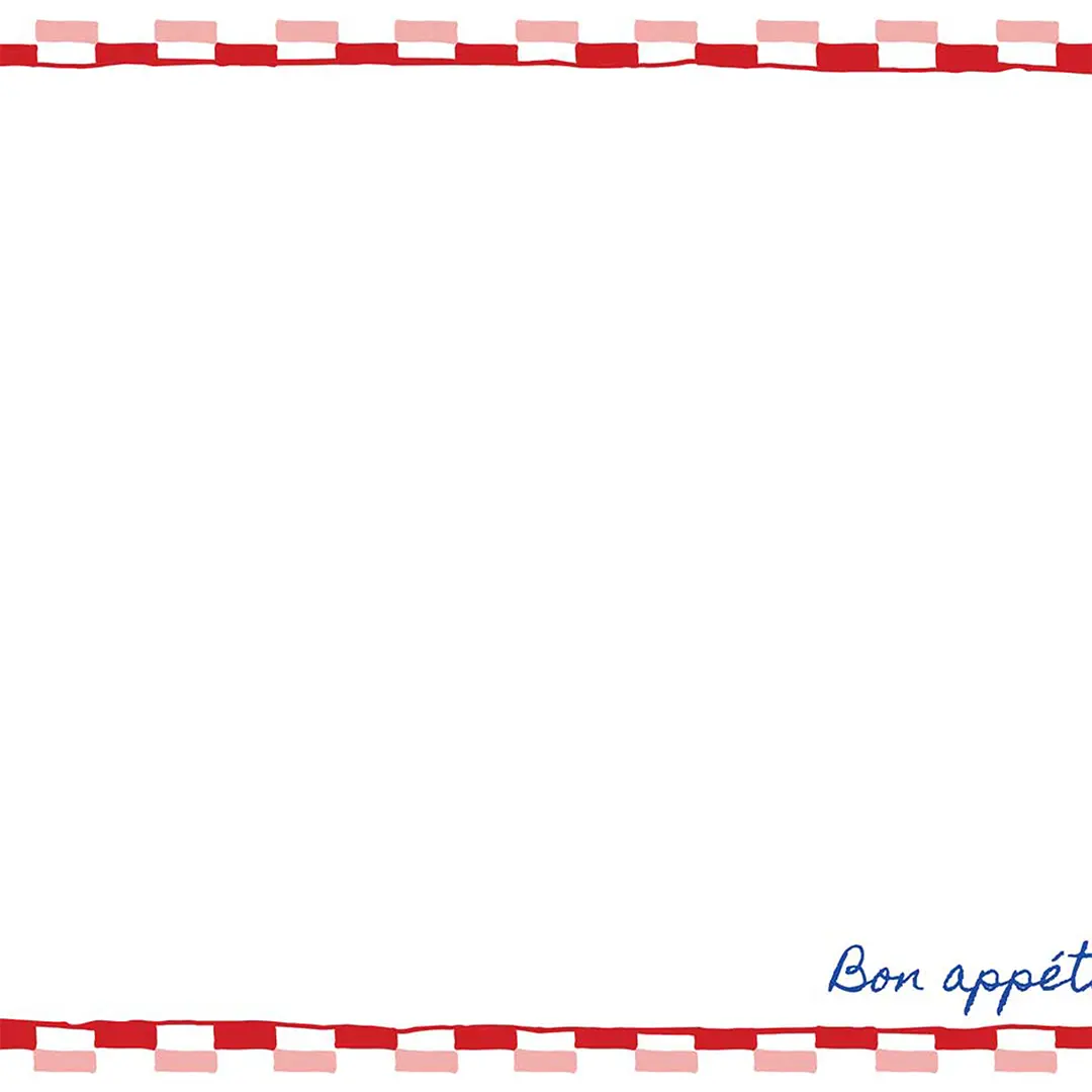 Podkładki - bon appetit - czerwona kratka - obrazek 2